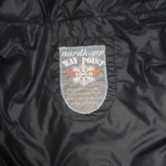 Nordkapp Detachable Racoon Real Fur Trim Short Down Black Puffer Jacket Coat S - Picture 8 of 9